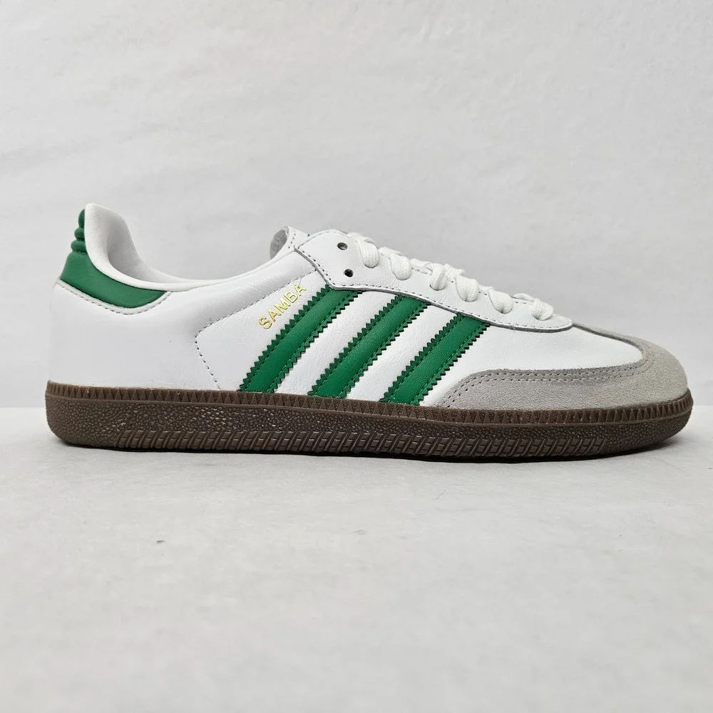 Adidas Samba OG Casual Shoes IG1024 White Green Brown‎ Men's Boy's Size 6.5